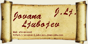 Jovana Ljubojev vizit kartica